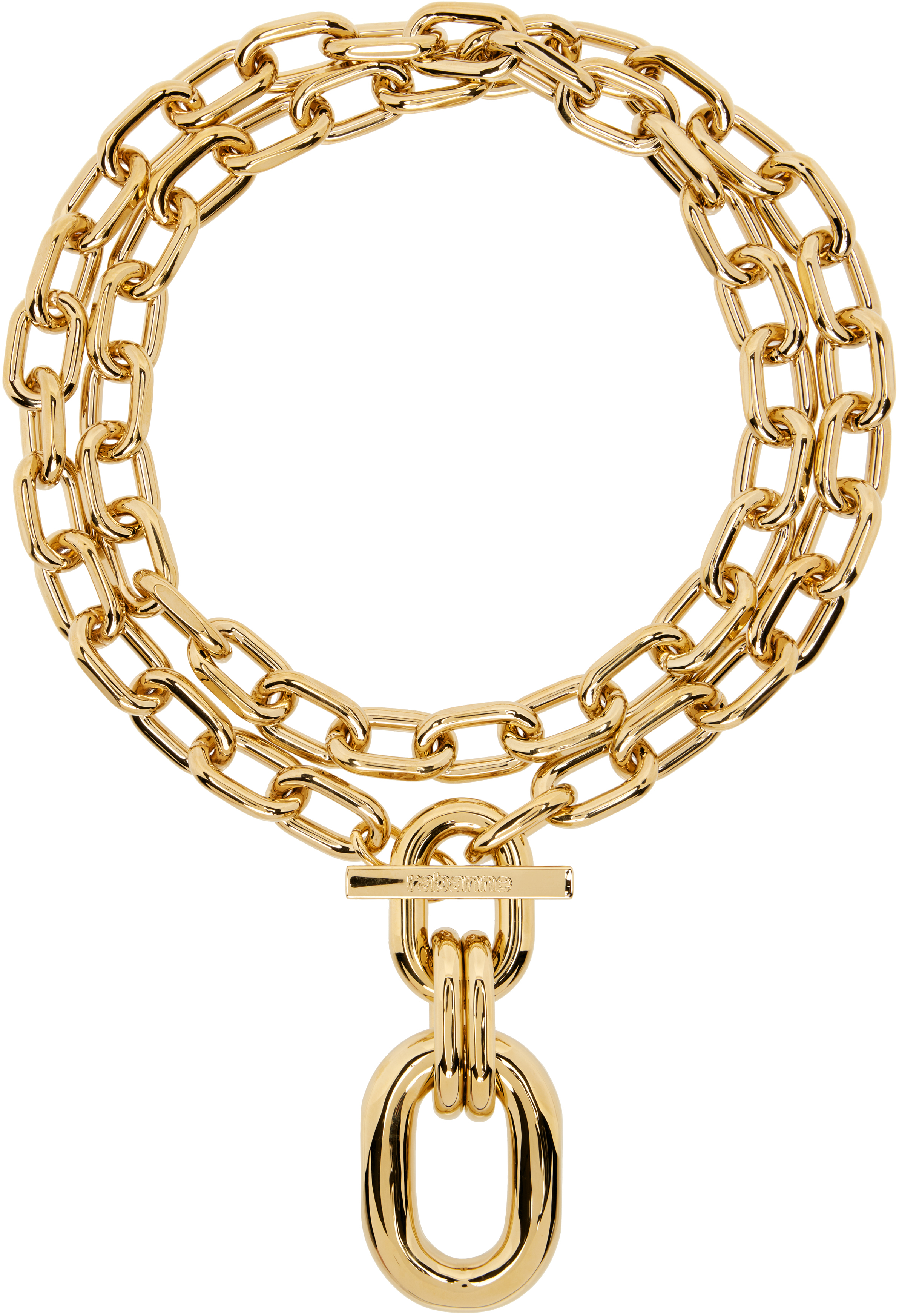 Rabanne: Double XL Link Pendant Necklace | SSENSE