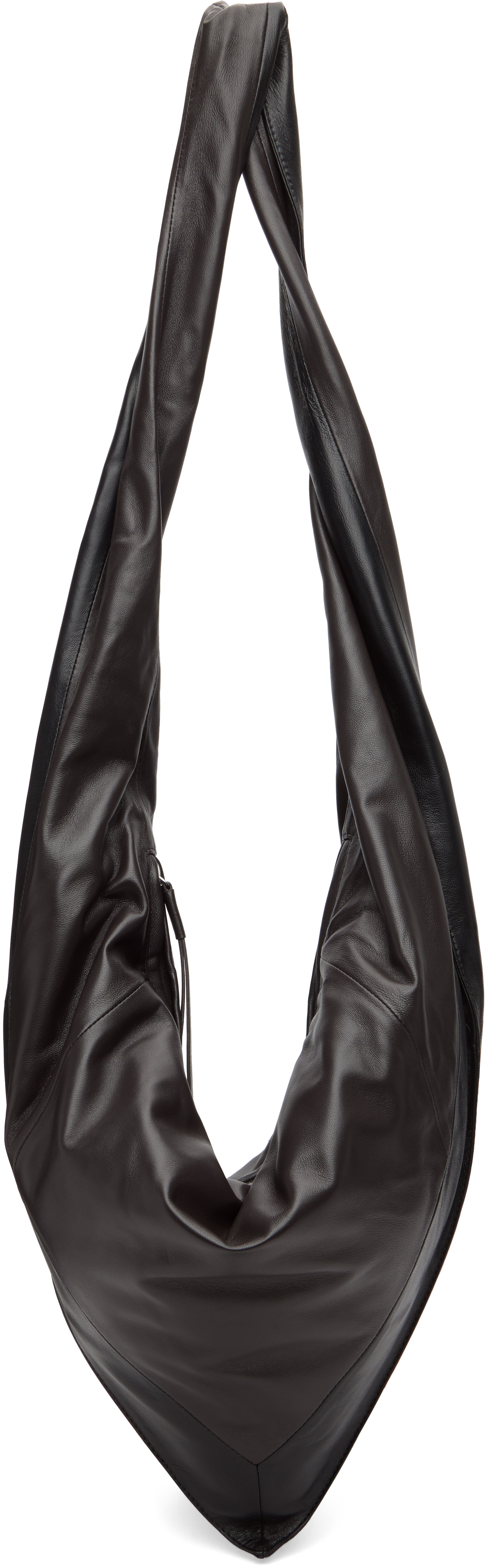 LEMAIRE: Brown & Black Small Scarf Extended Handle Bag | SSENSE