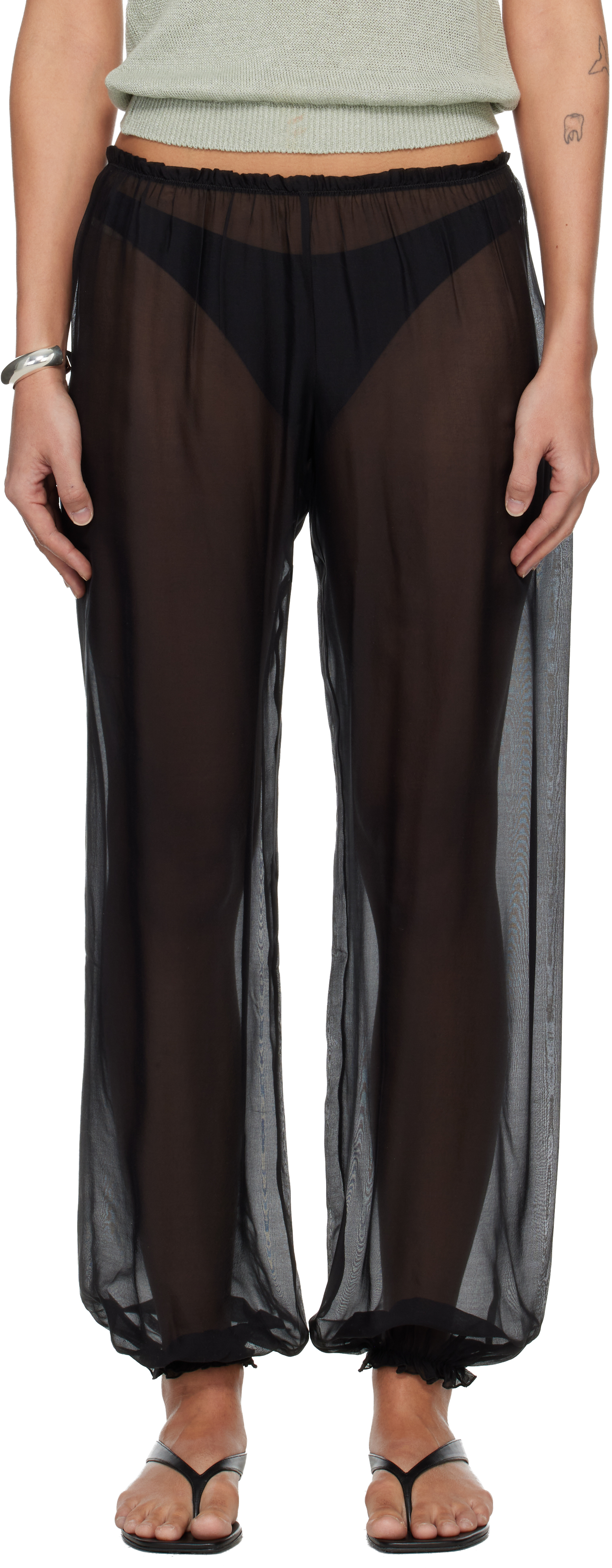 Paloma Wool: Black Weza Trousers | SSENSE