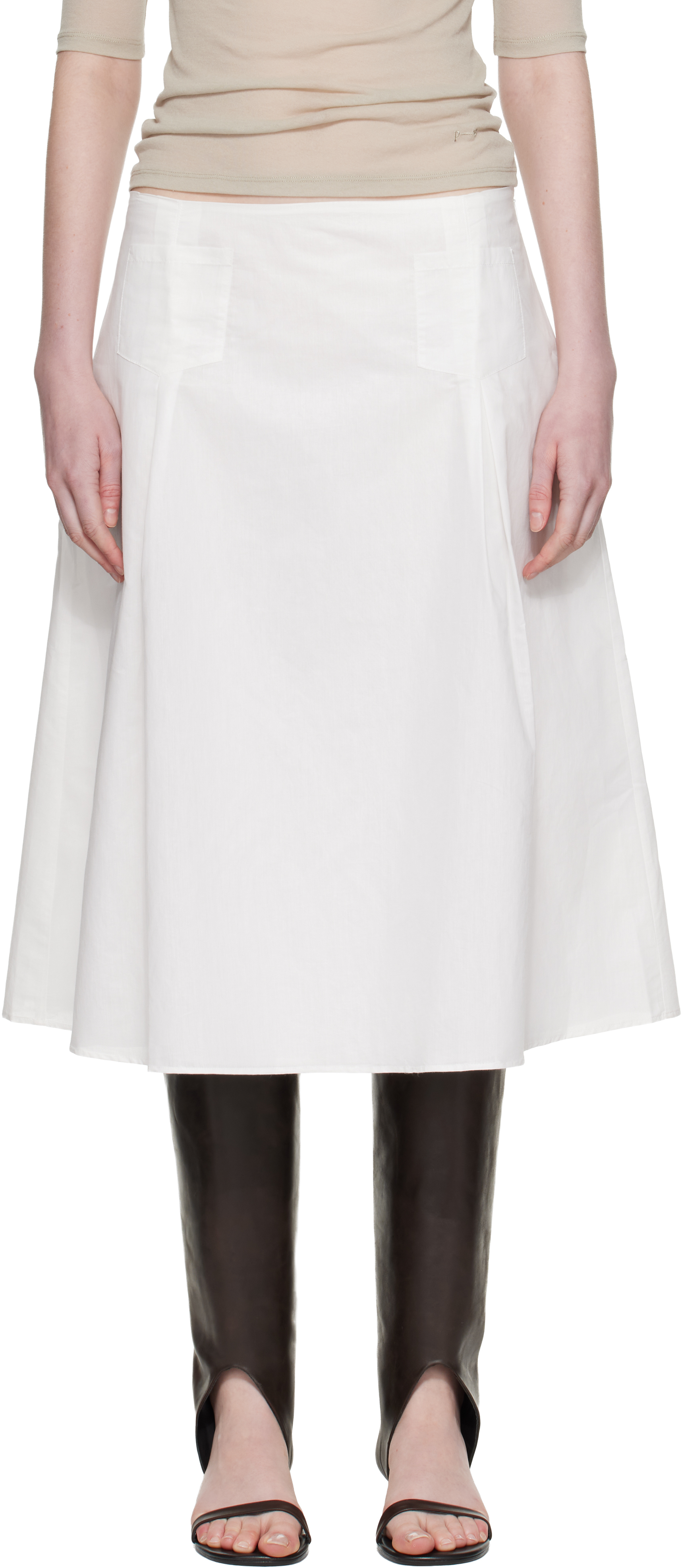 Paloma Wool: White Dimi Midi Skirt | SSENSE Canada