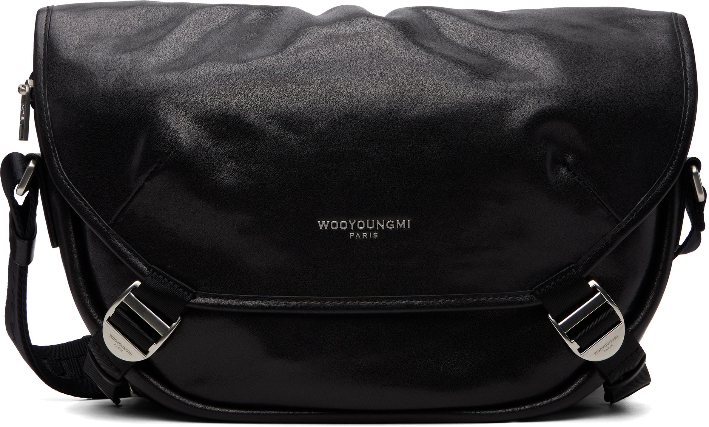 WOOYOUNGMI: Black Crossbody Satchel | SSENSE