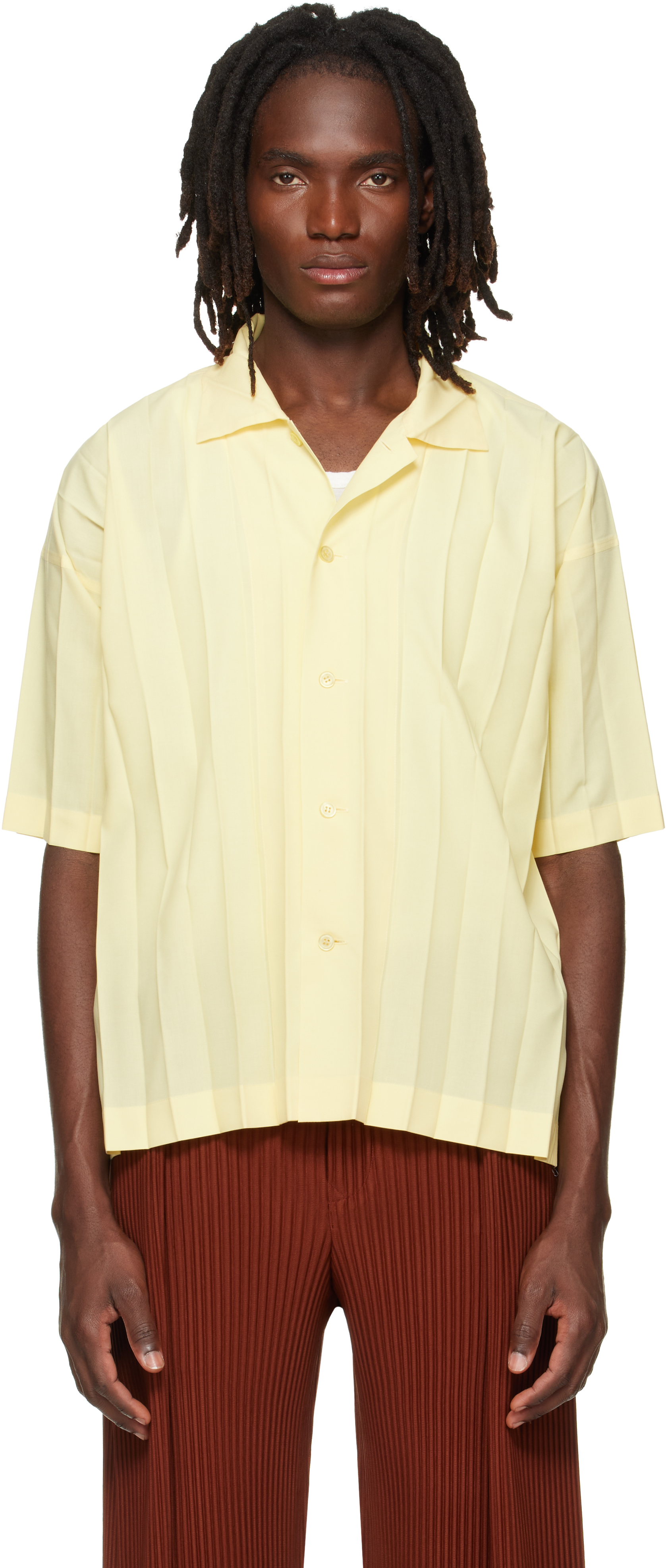 HOMME PLISSÉ ISSEY MIYAKE: Yellow Edge Shirt | SSENSE