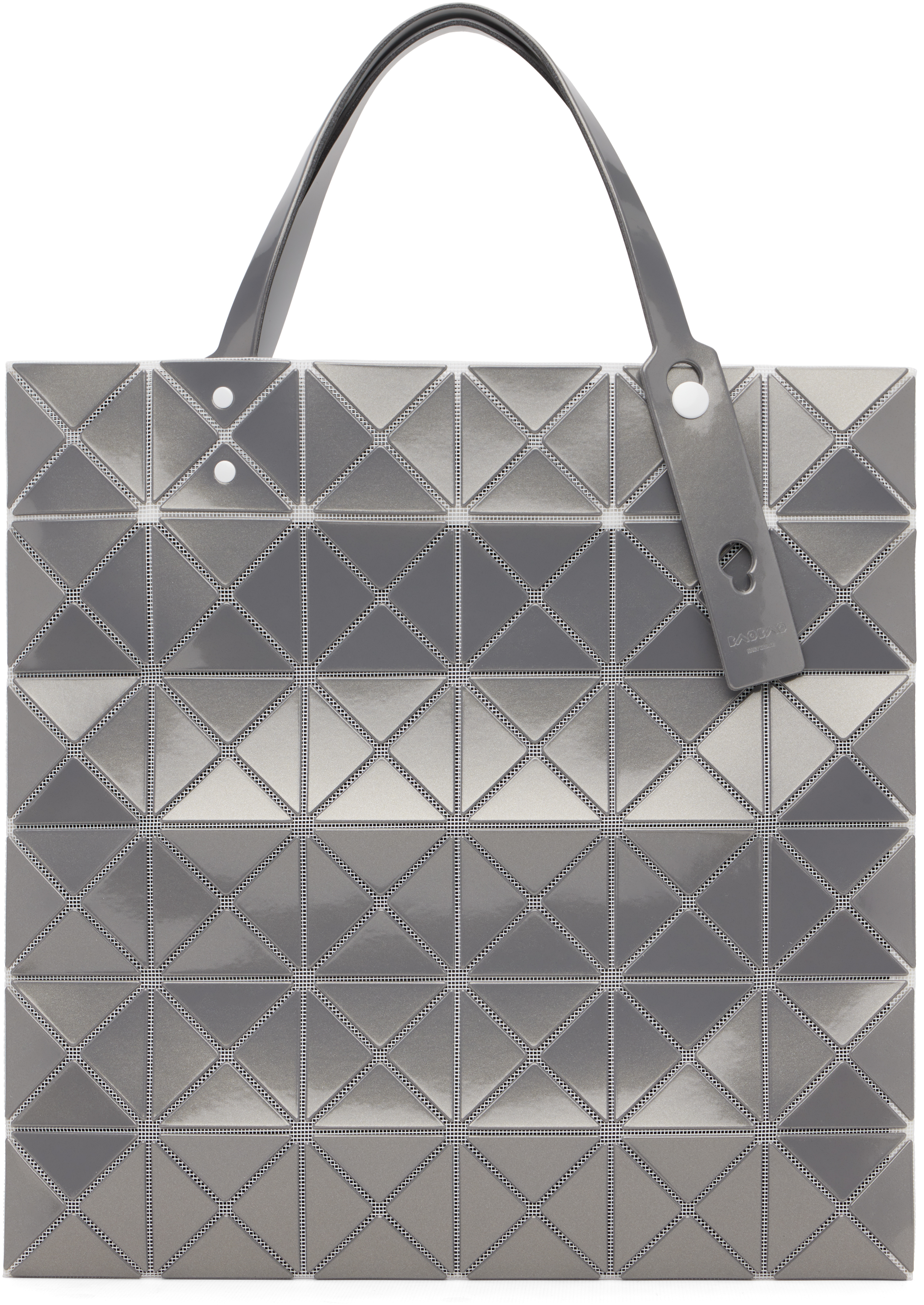 BAOBAO ISSEY MIYAKE シルバー バッグ BAO BAO ISSEY MIYAKE: Silver Lucent Metallic Tote | SSENSE
