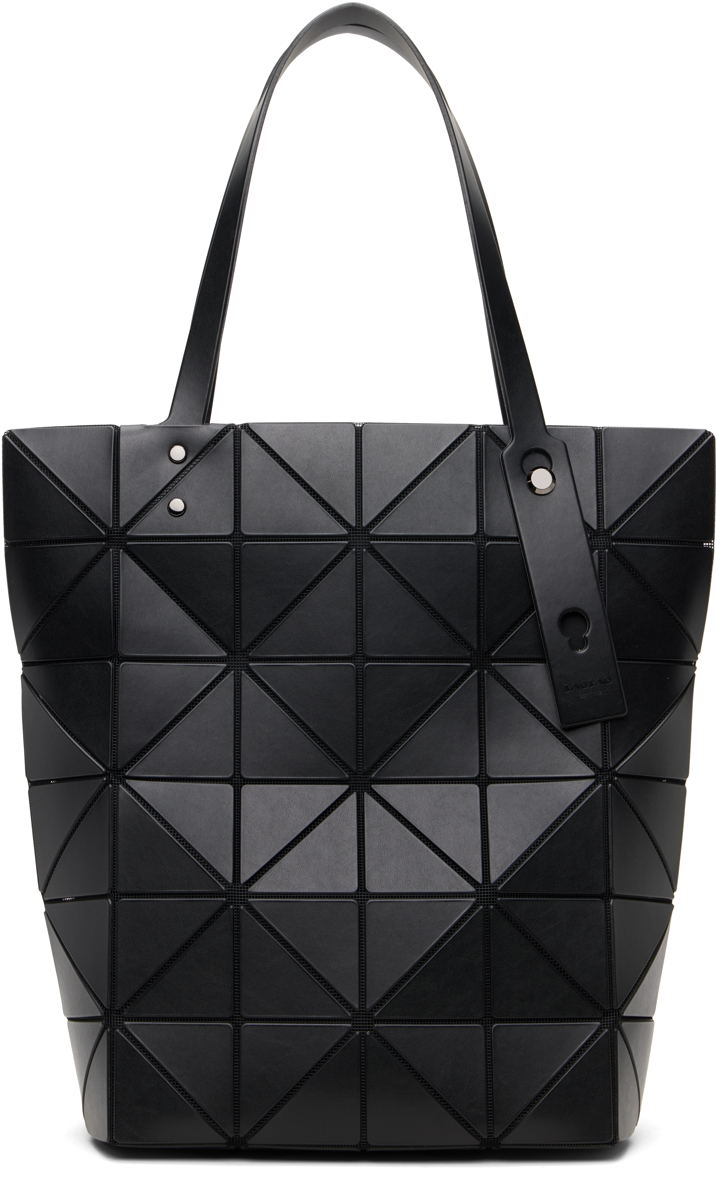 BAO BAO ISSEY MIYAKE ブラックトートバッグ BAO BAO ISSEY MIYAKE: Black Blocky Tote | SSENSE