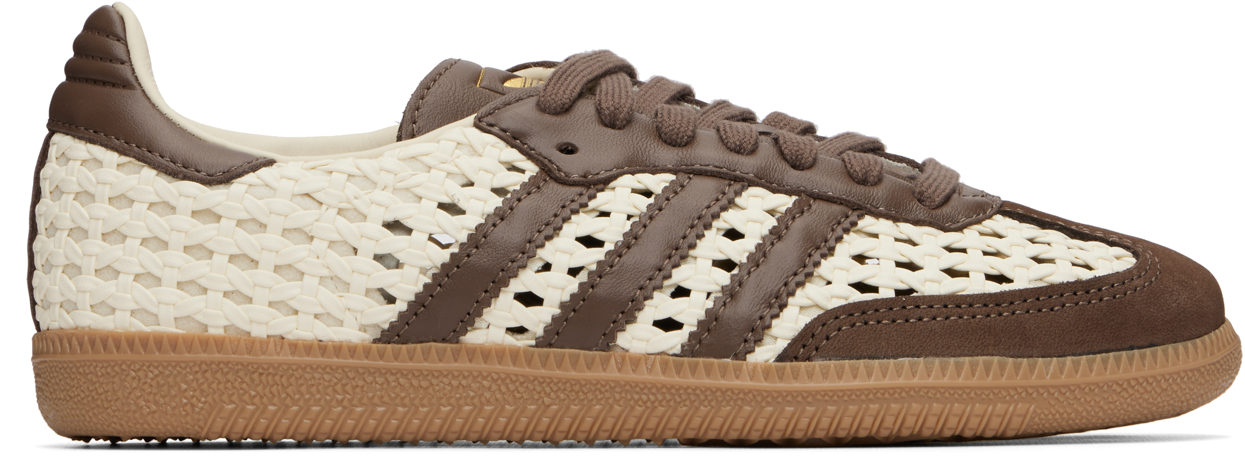 Off-White & Brown Samba OG Sneakers
