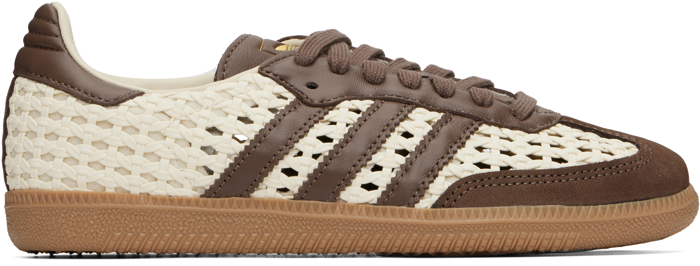 Off-White & Brown Samba OG Sneakers