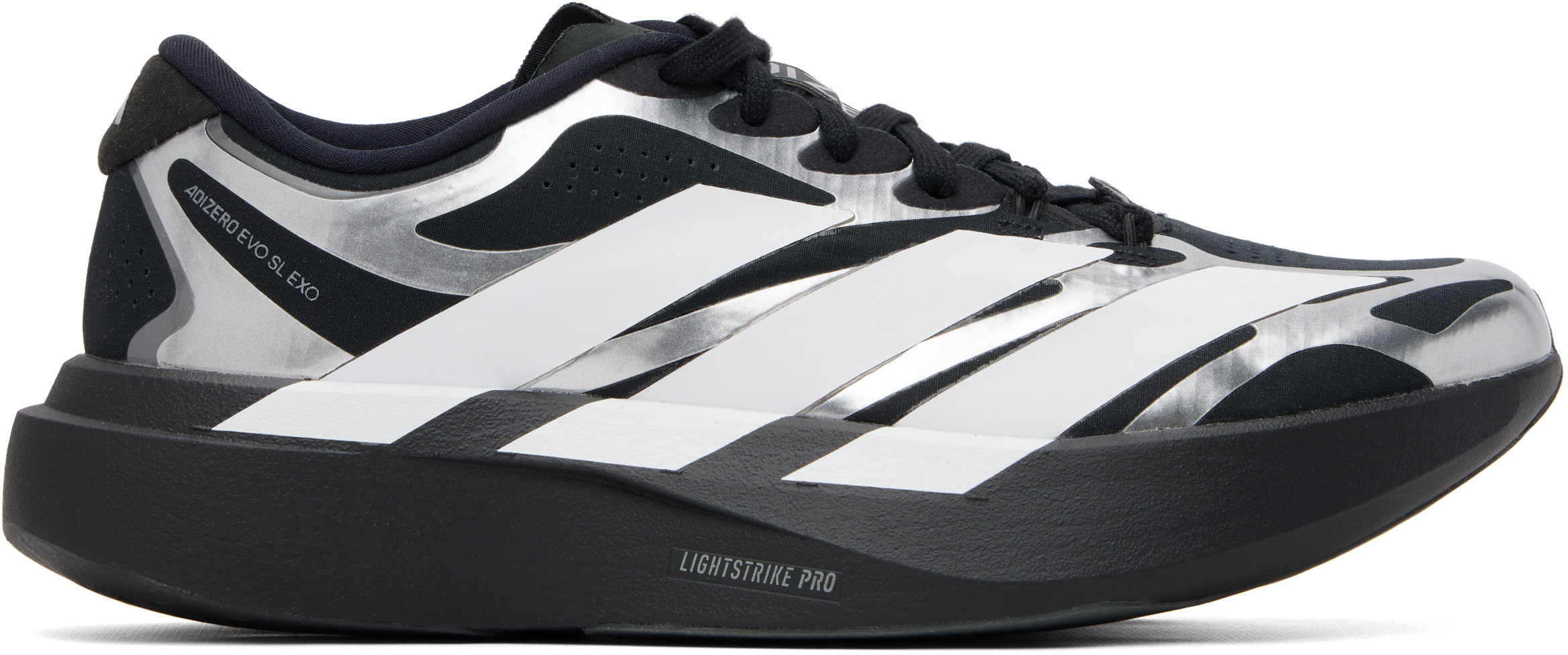 adizero evo sl ブラック/シルバー adidas Originals: ブラック＆シルバー Adizero EVO SL EXO スニーカー
