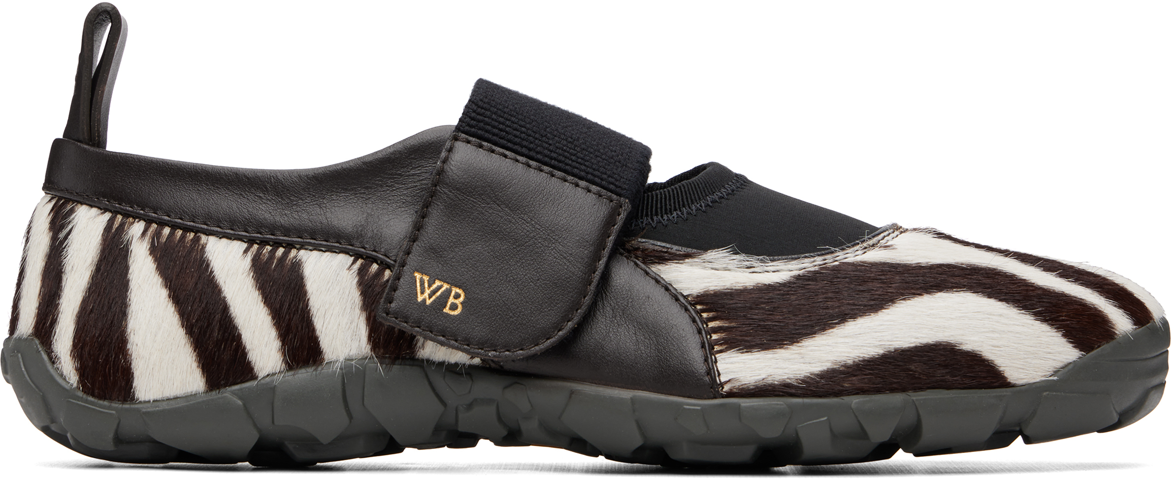 Wales Bonner: White & Brown Jewel Mary Jane Sneakers | SSENSE