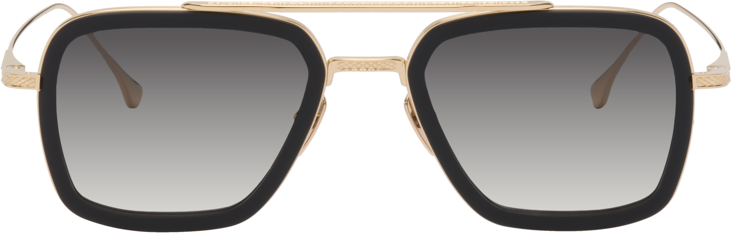 Dita: Black & Gold Flight.006 Sunglasses | SSENSE