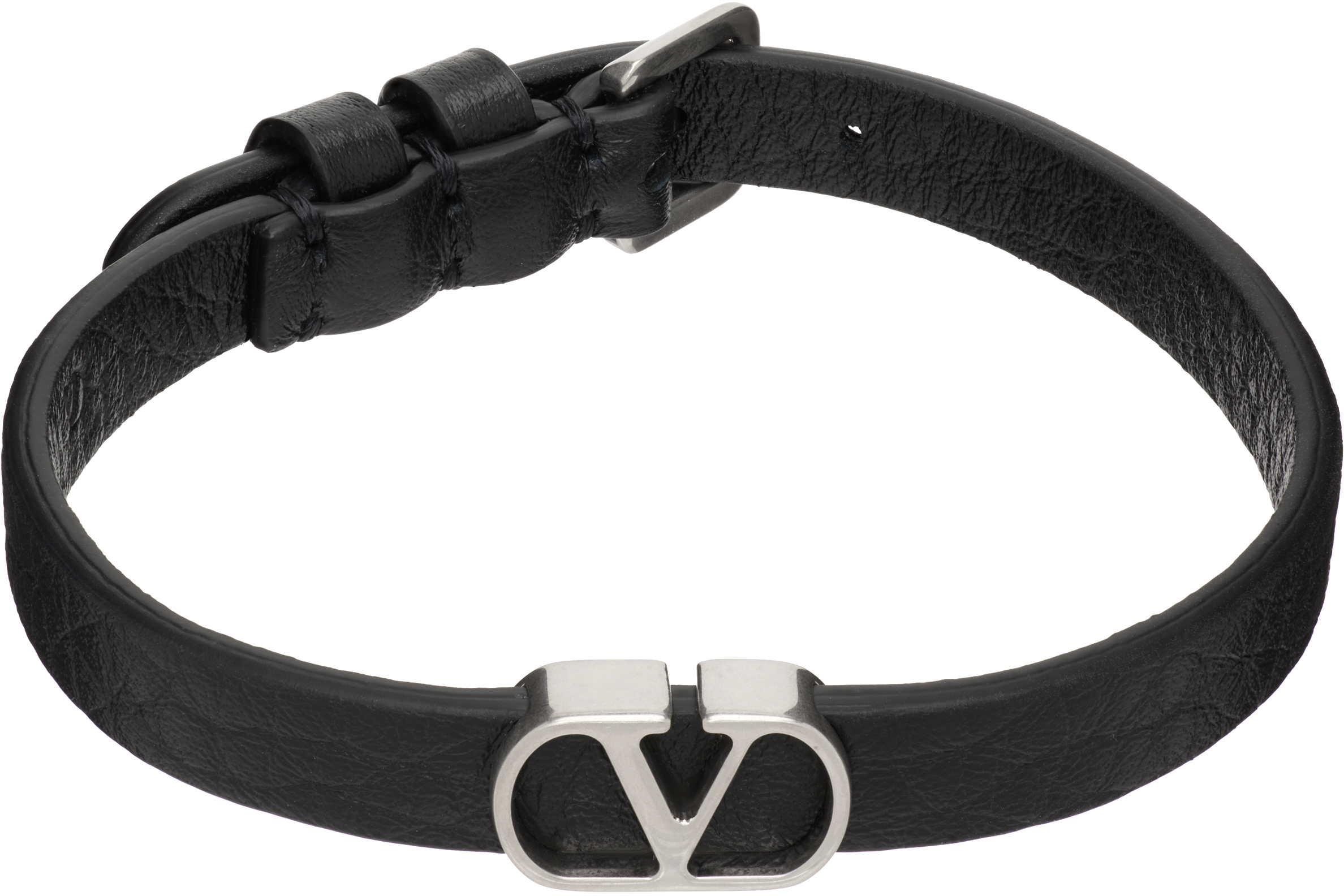 Valentino Garavani: VLogo Signature レザーブレスレット | SSENSE 日本