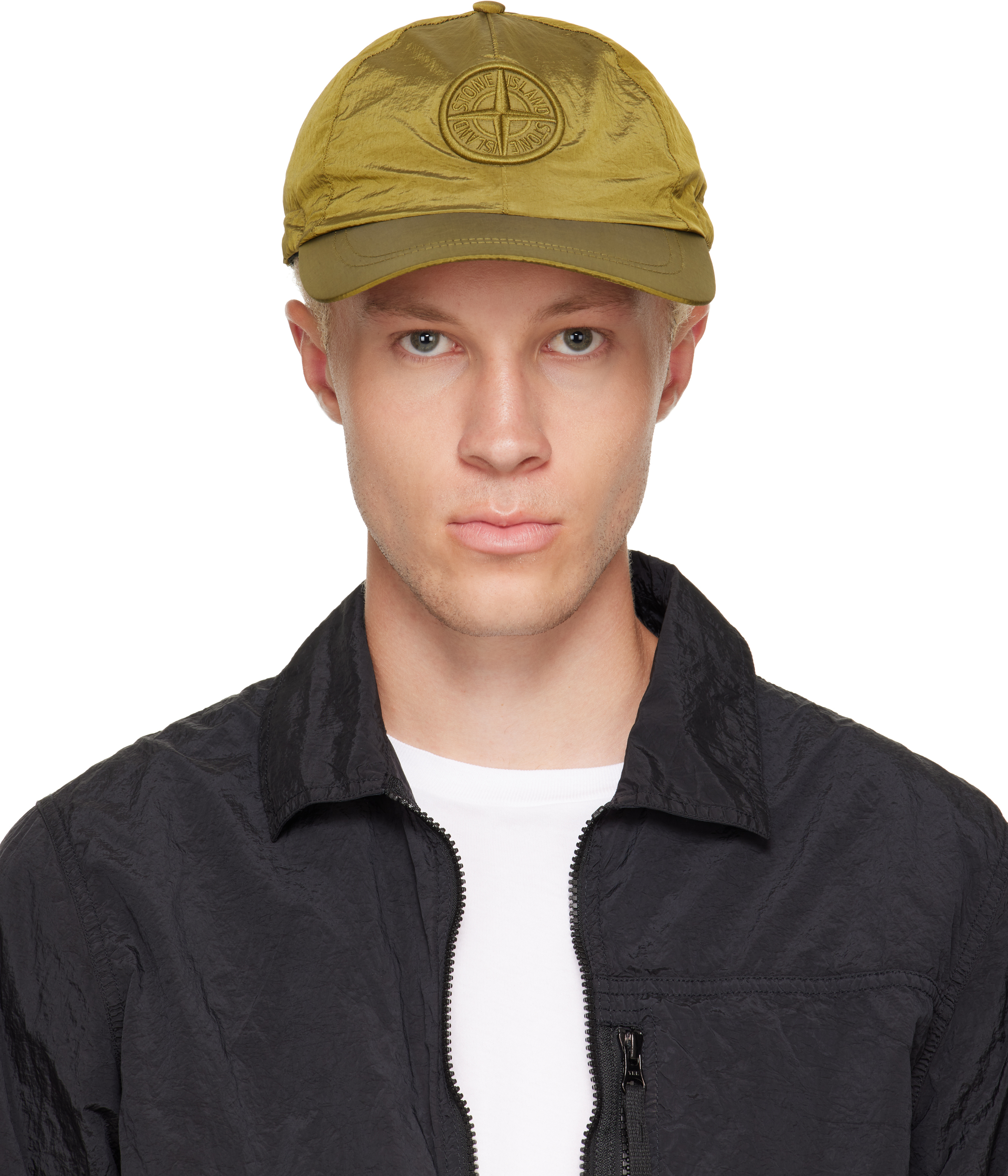 Stone Island: Khaki 9100011 Nylon Metal ECONYL Cap | SSENSE 日本