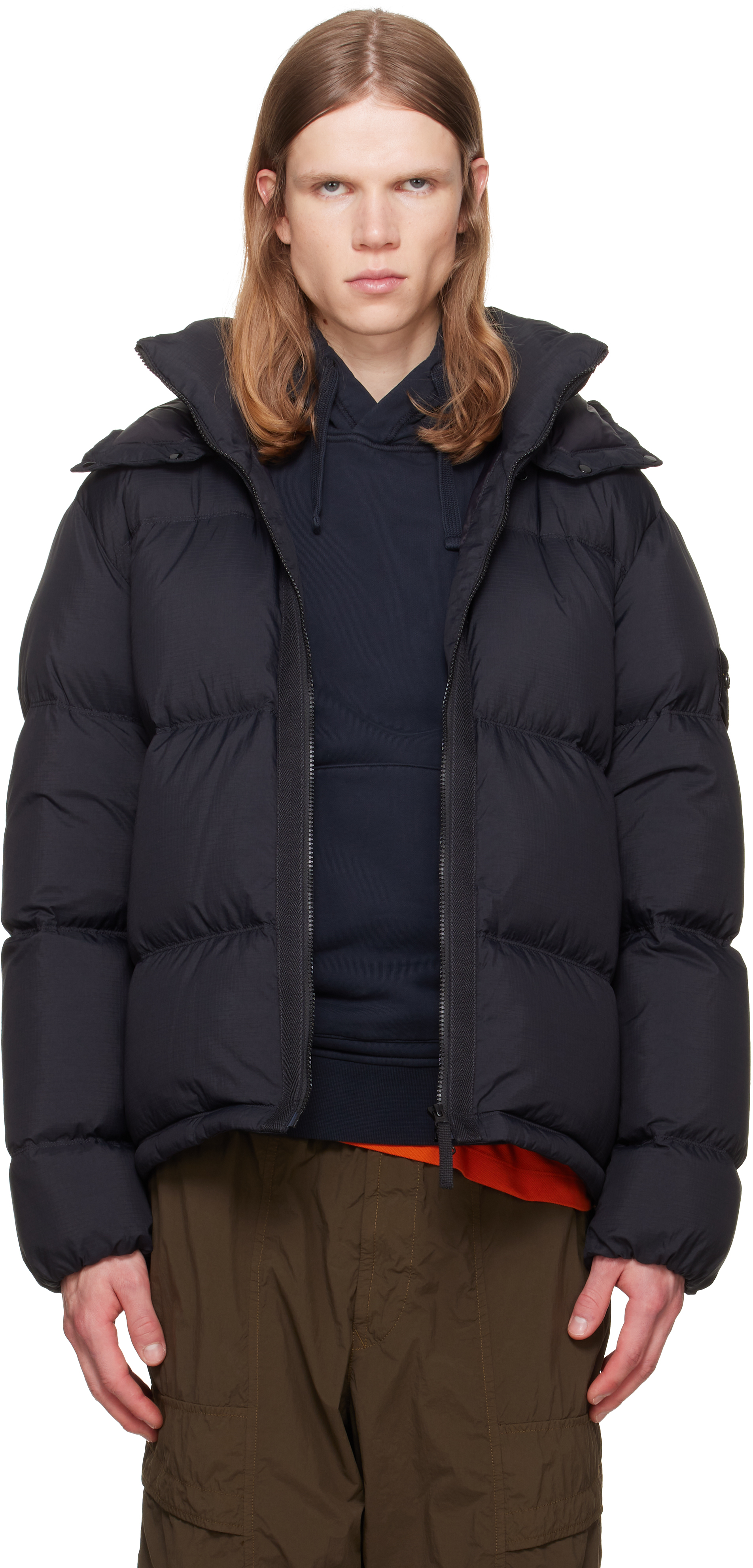 Stone Island: ブラック 4100013 Matt Ripstop Cordura Advanced