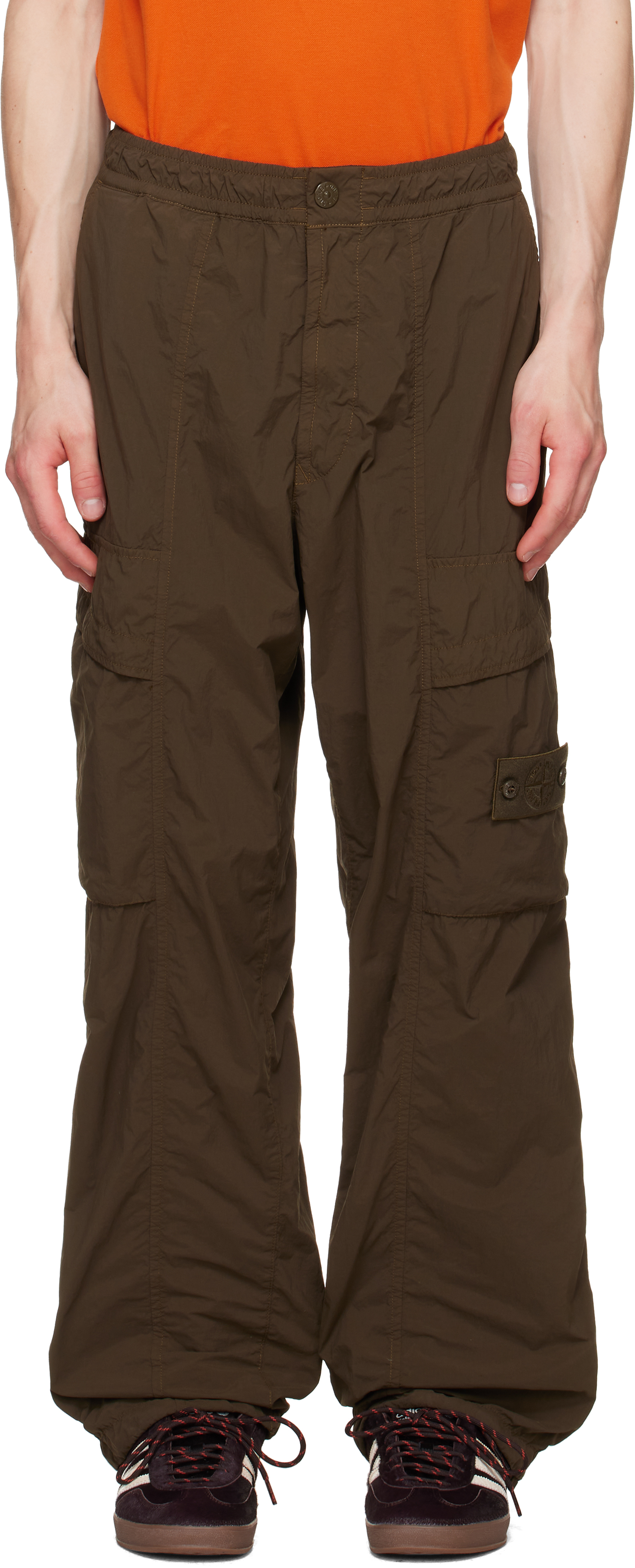 Stone Island: カーキ Nylon Smerigliato S.I. Ghost パンツ | SSENSE 日本