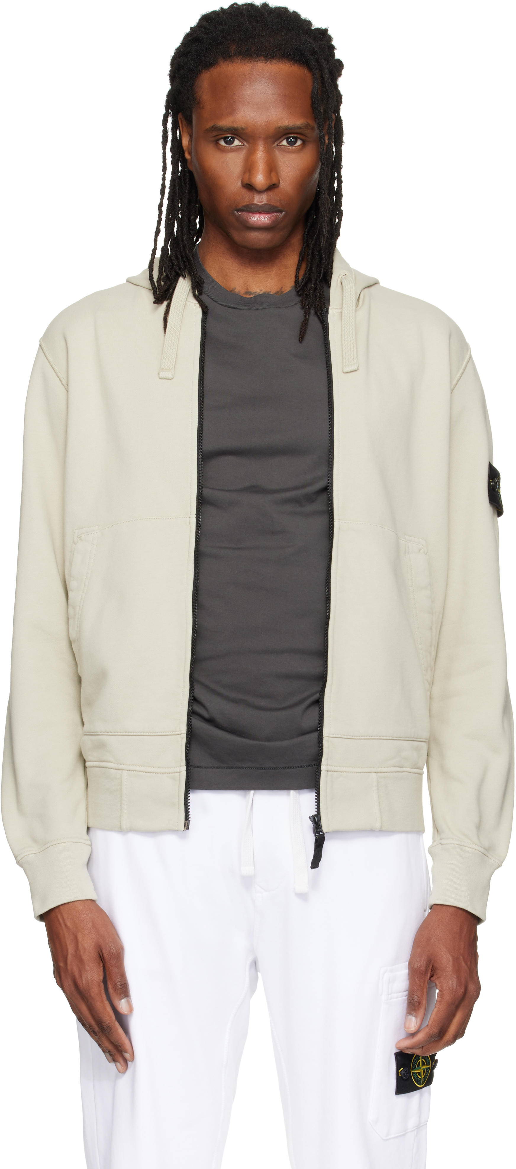 Stone Island: Green 6100061 Organic Cotton Hoodie | SSENSE Canada