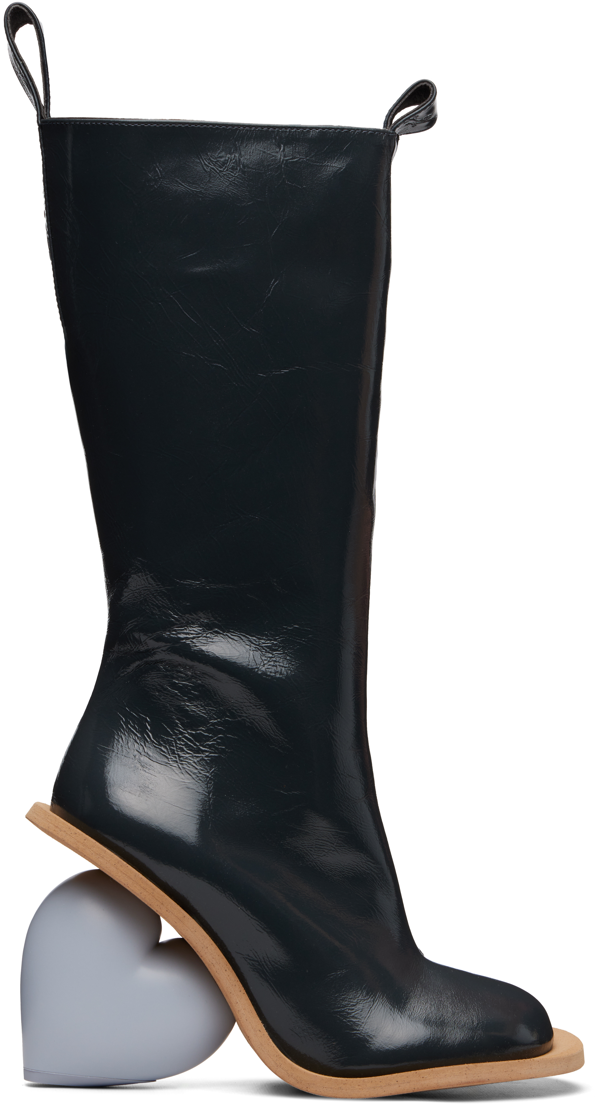 YUME YUME: Gray Love Tall Boots | SSENSE