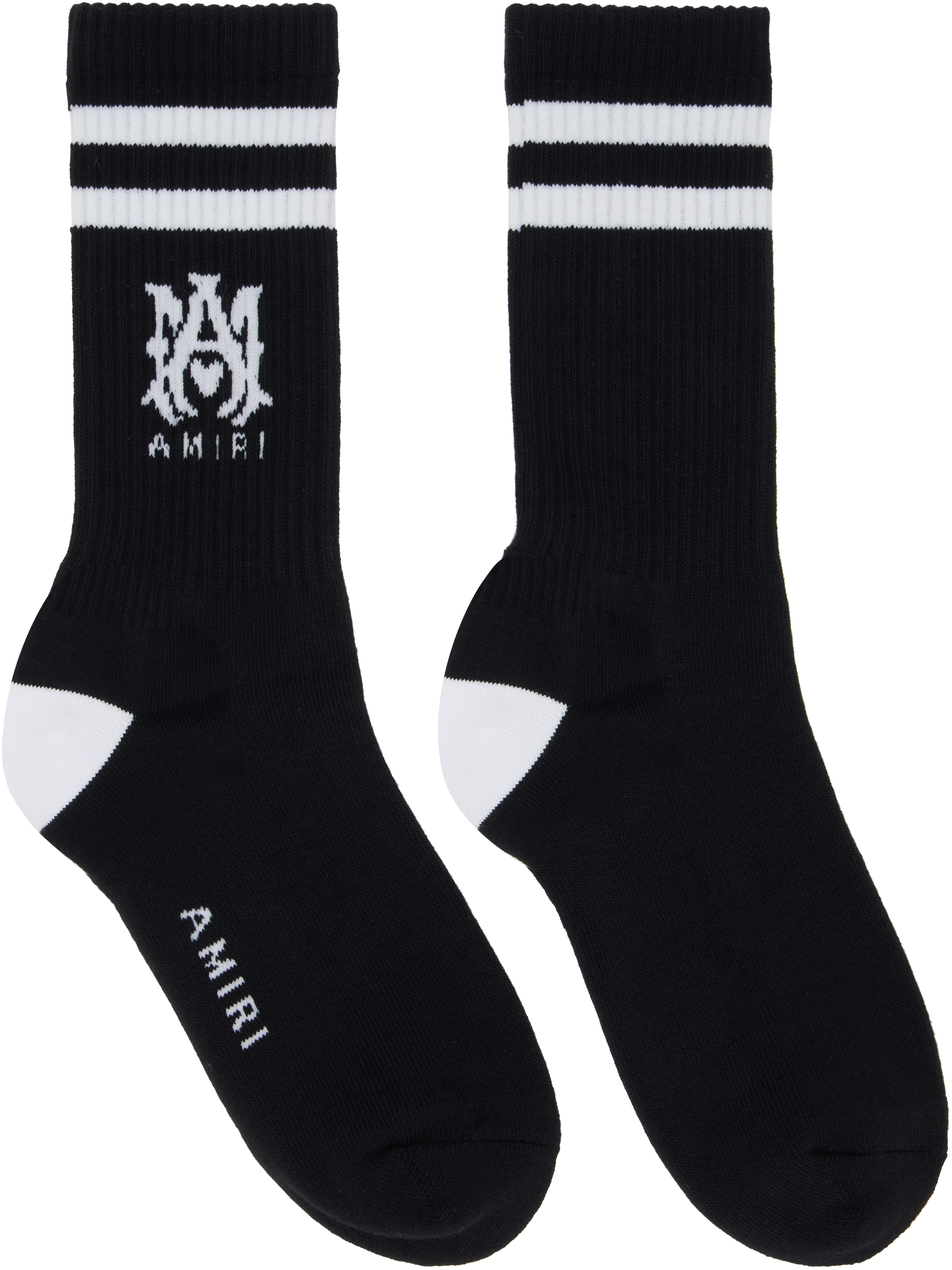 AMIRI: ブラック MA Core ロゴ ソックス | SSENSE 日本