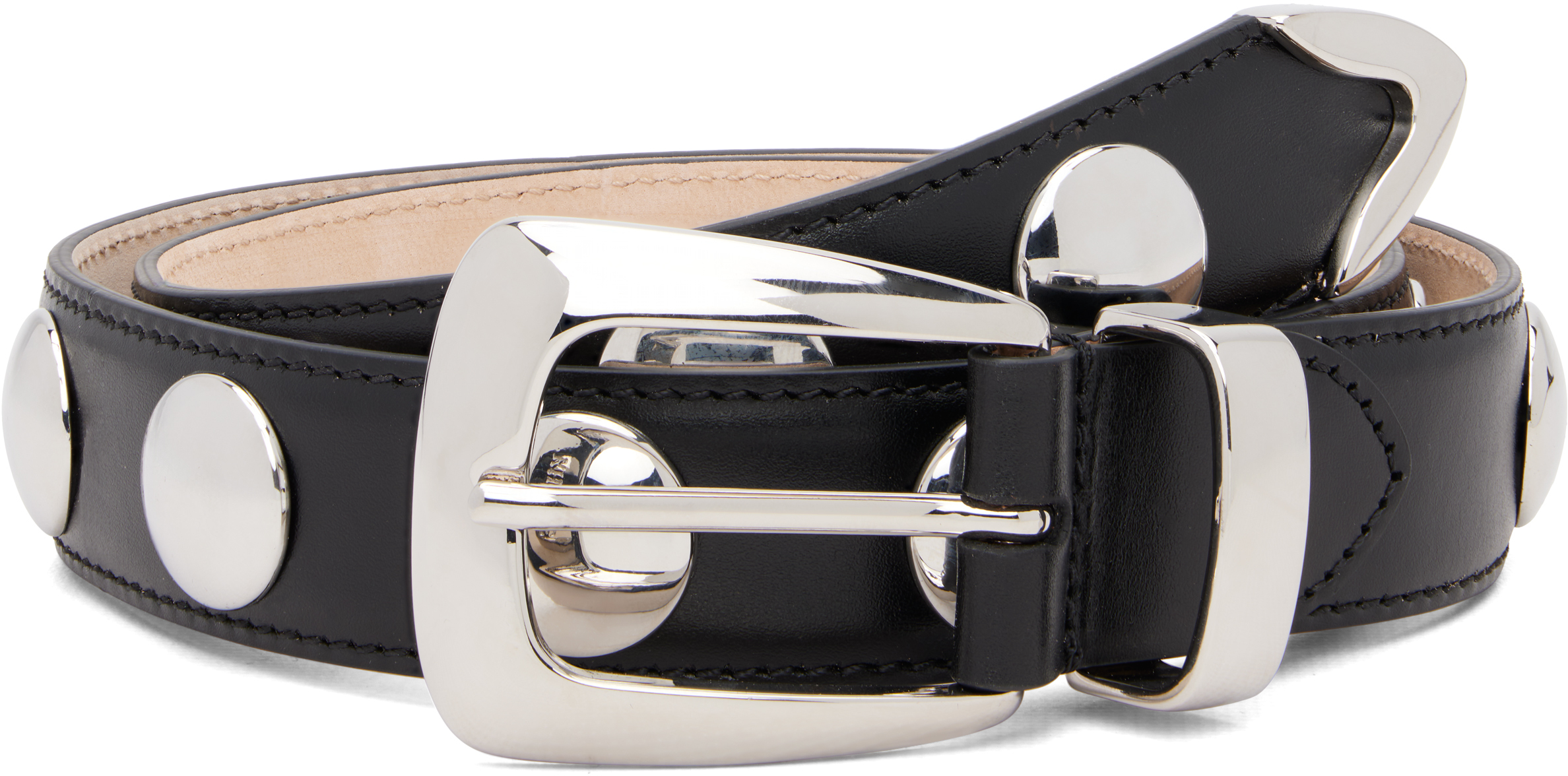 Rick Owens Black Lido Beveled Buckle Belt - BeyondStyle