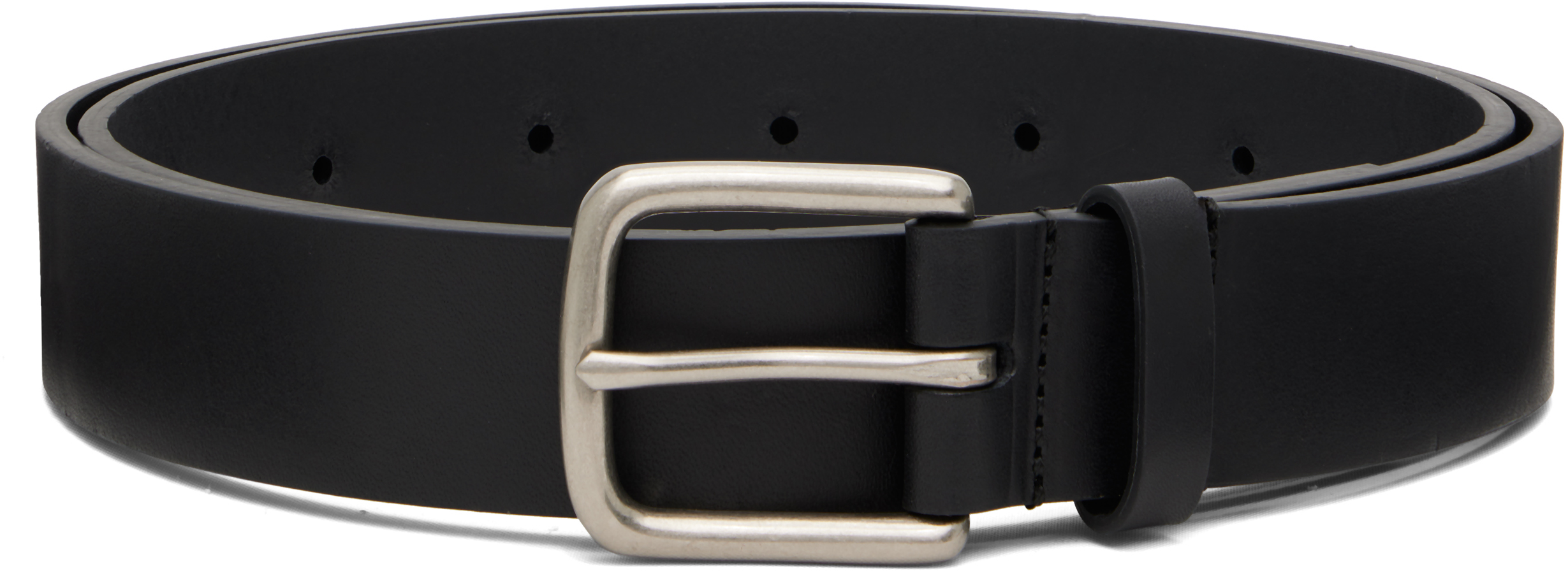小物 Stein Leather Belt(PINNED BUCKLE) ssstein: Black Pinned Buckle Classic Leather Belt | SSENSE