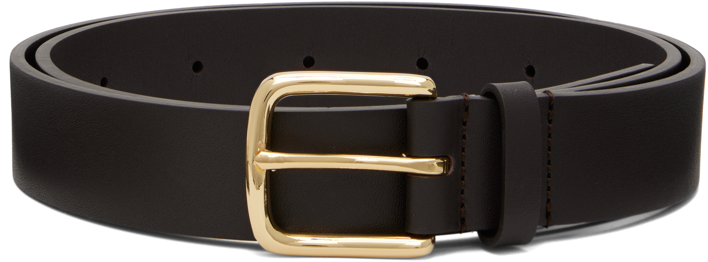 小物 Stein Leather Belt(PINNED BUCKLE) ssstein: Brown Pinned Buckle Classic Leather Belt | SSENSE