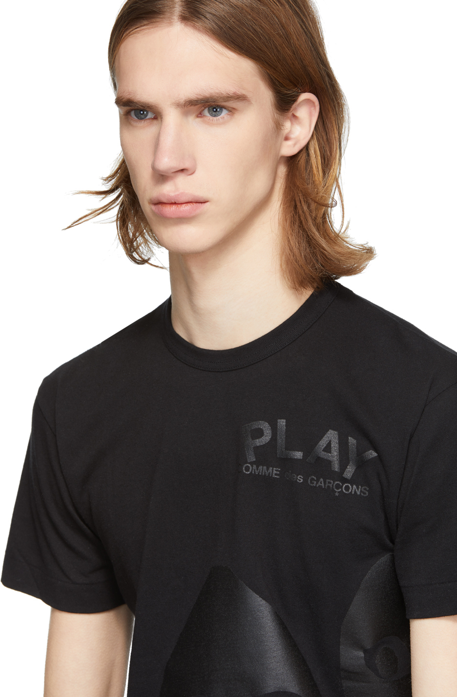 comme des garcons play t shirt black