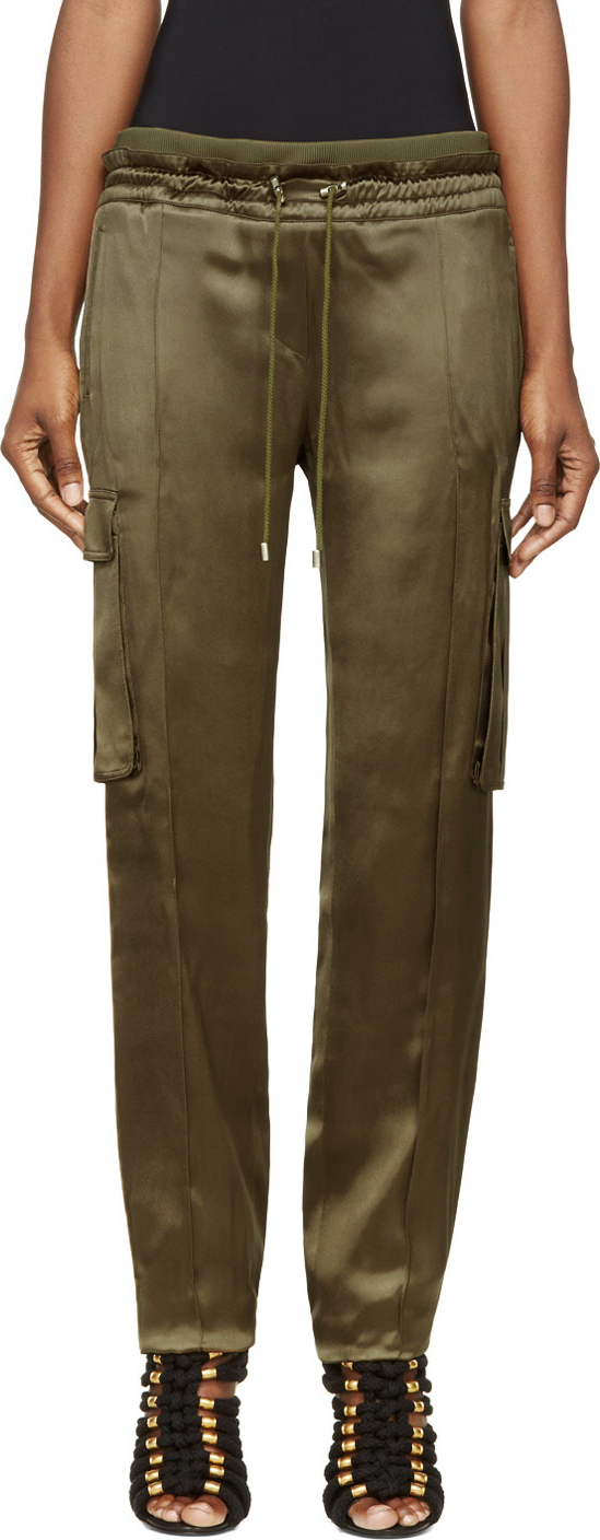 silk cargo trousers