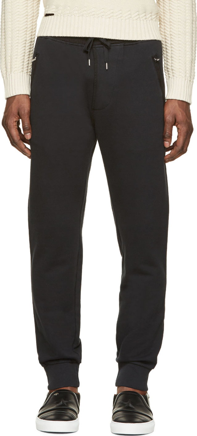 Acne Studios: Black Cotton Fleece Johna Sweatpants | SSENSE