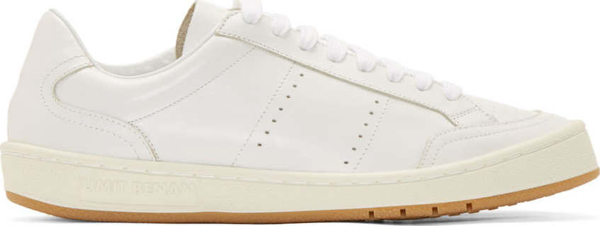 Umit Benan: White Leather Classic Tennis Shoes | SSENSE