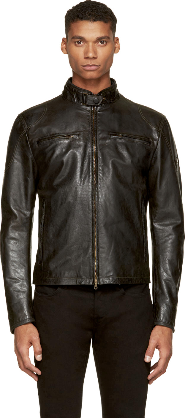 Matchless: Black Leather Osborne Jacket | SSENSE