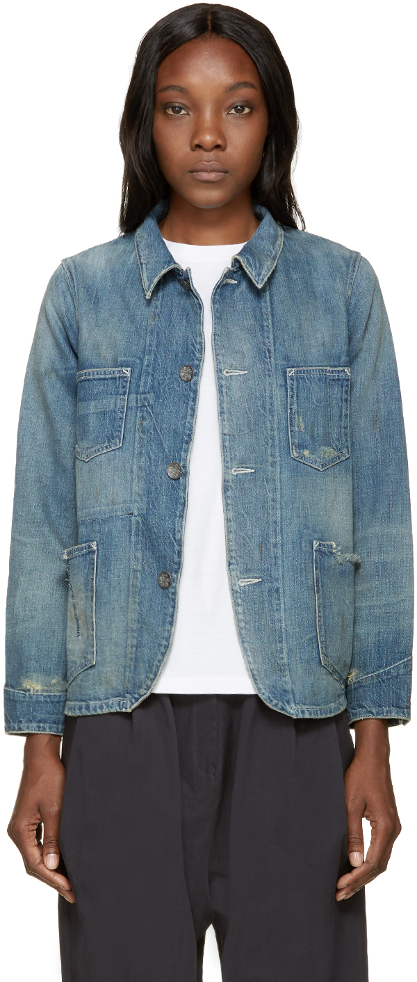 Levi's Vintage Clothing: Blue Denim Sack Jacket | SSENSE