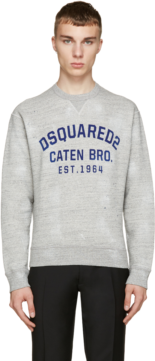 Dsquared2: Grey Dean Fit Pullover | SSENSE
