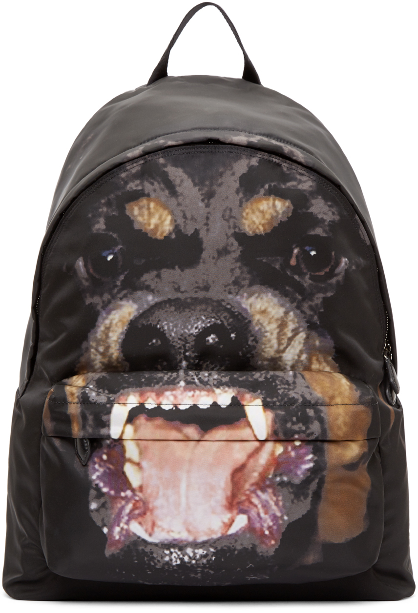 Givenchy Black Rottweiler Backpack SSENSE UK