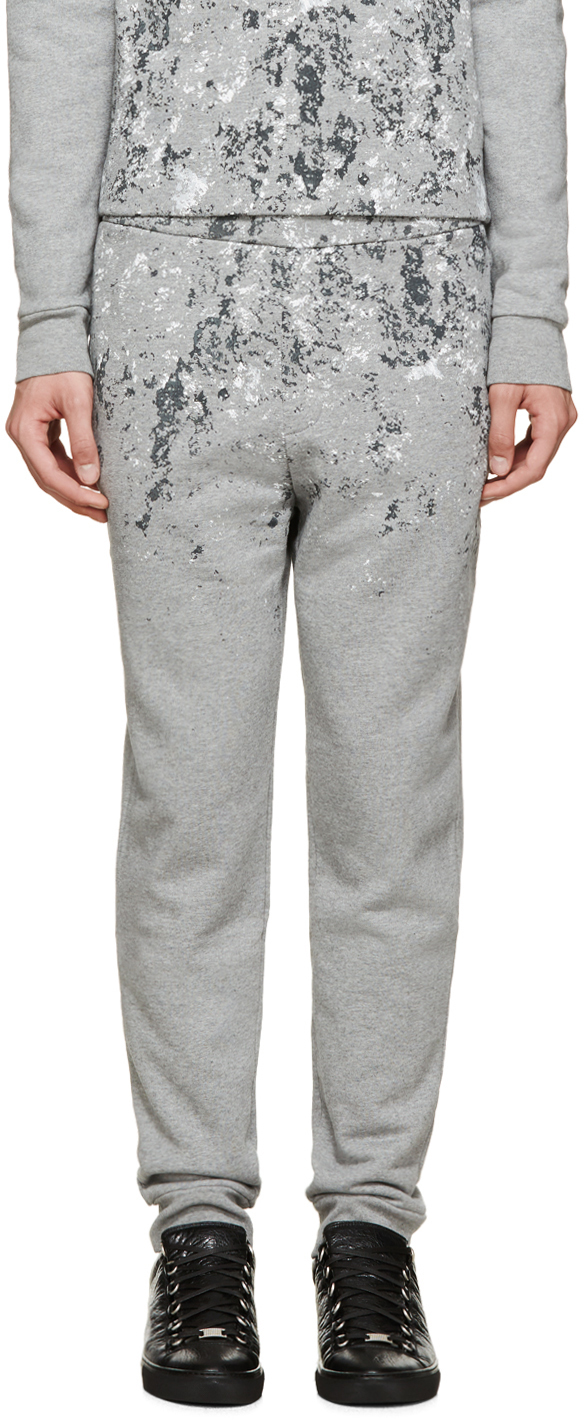 grey sweatpants print