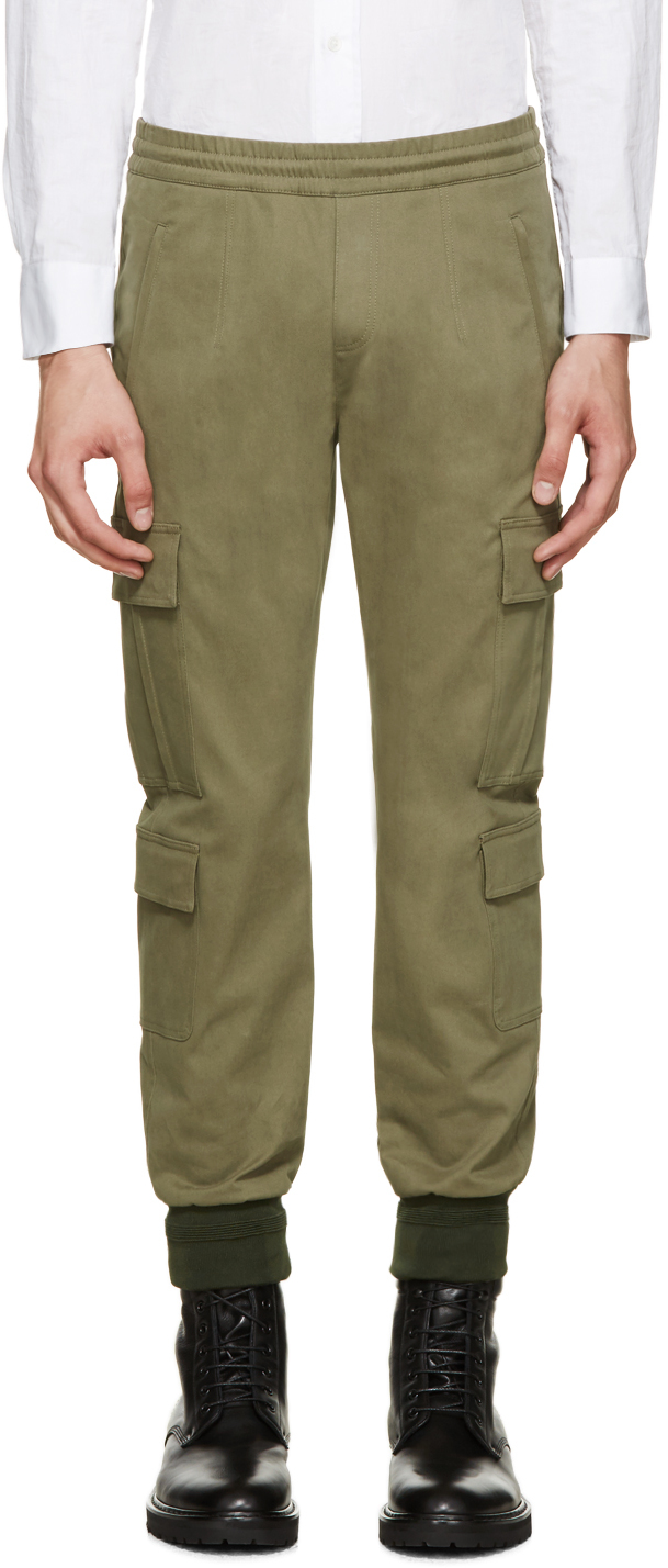 Neil Barrett: Green Military Trousers | SSENSE