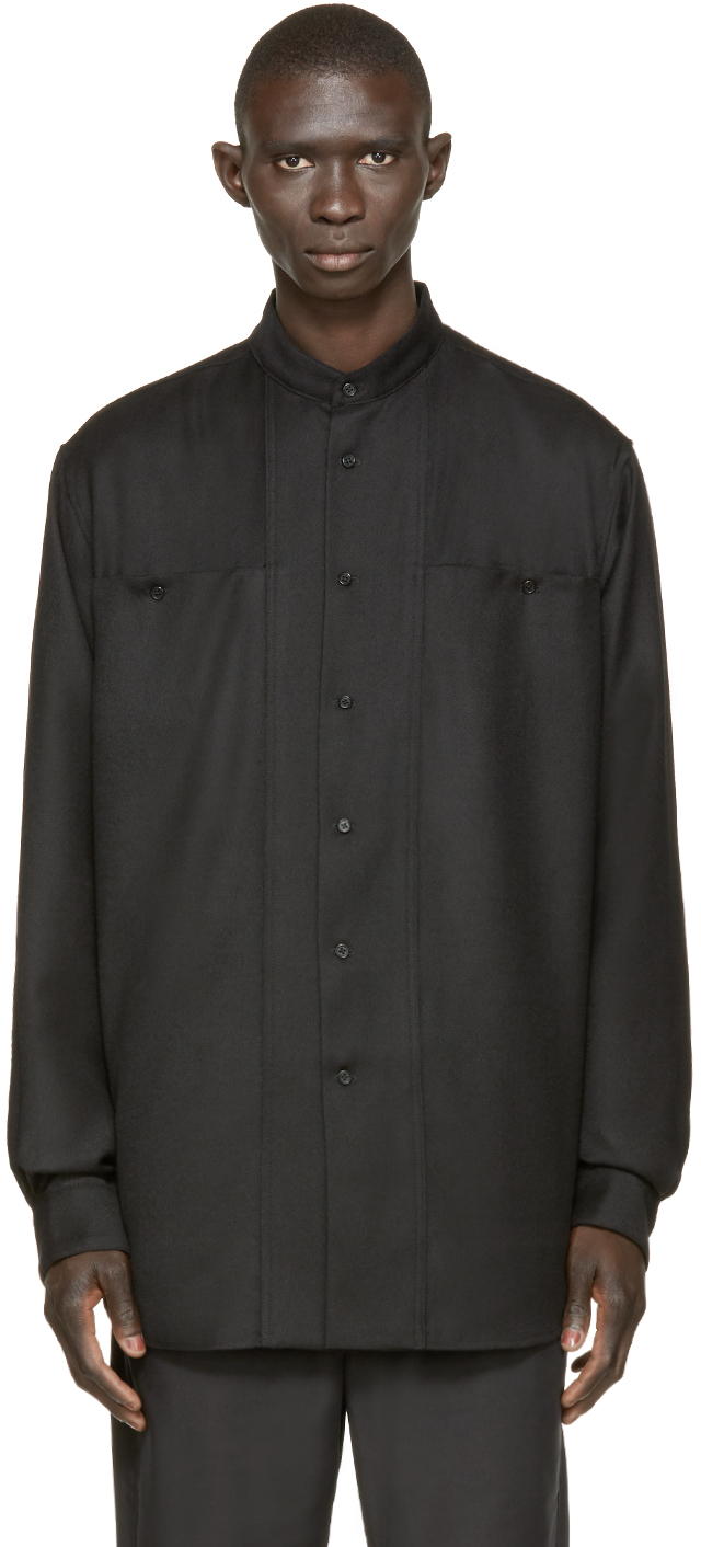 Markus Lupfer: Black Wool Overshirt | SSENSE