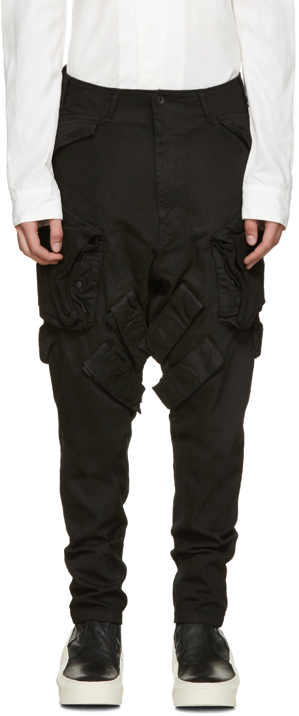 Julius: Black Denim Cargo Pants | SSENSE