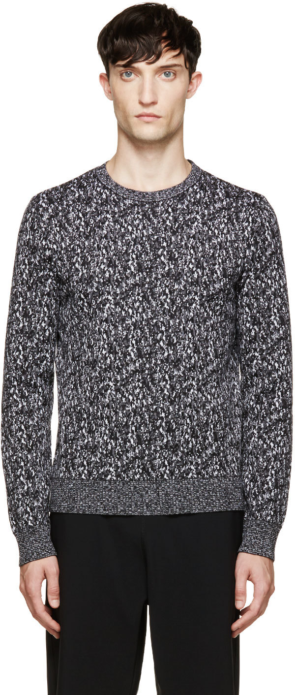 Calvin Klein Collection: Black Static Knit Sweater | SSENSE