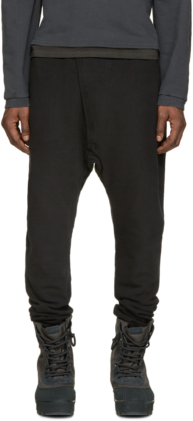 YEEZY: Black Sarouel Lounge Pants | SSENSE