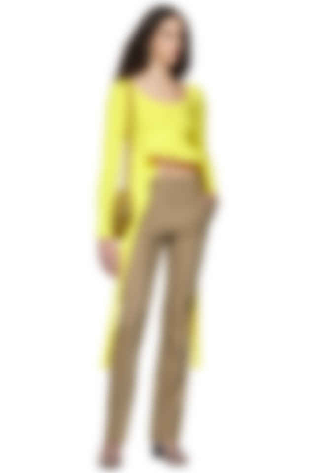 yellow wrap sweater