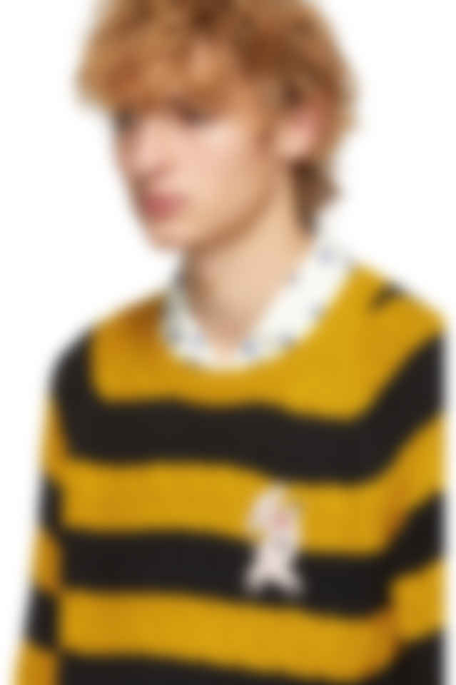 gucci yellow and black sweater