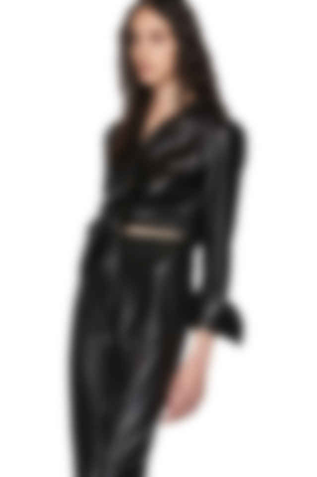 nanushka leather jumpsuit