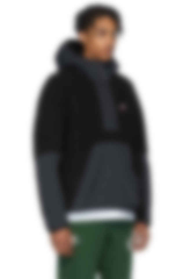 nike black pullover fleece lined jacket