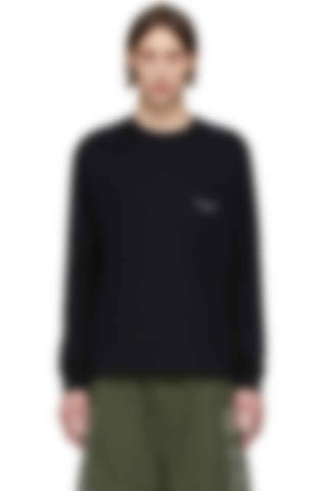 comme des garcons homme long sleeve logo tee