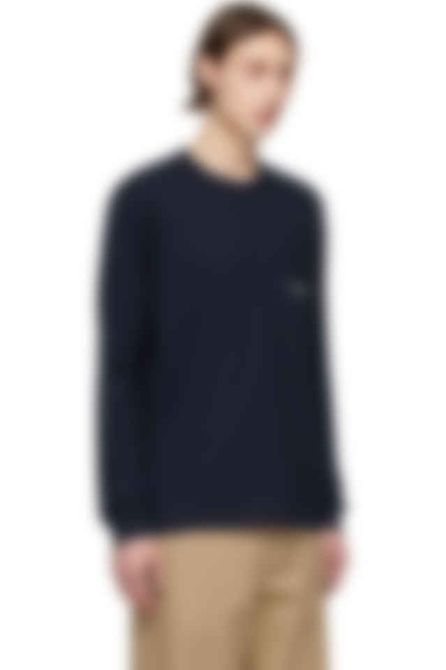 comme des garcons homme long sleeve logo tee