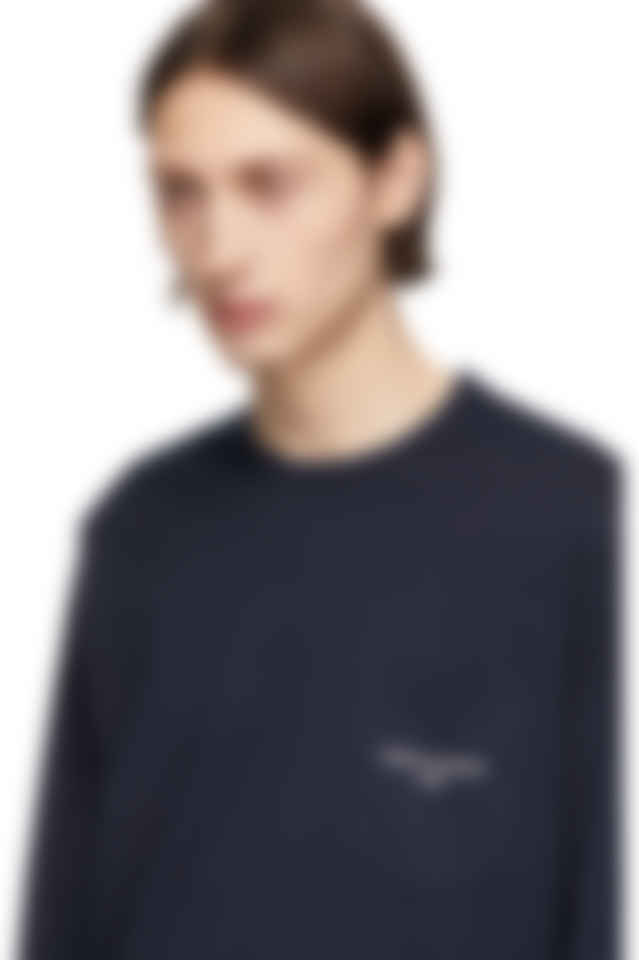 comme des garcons homme long sleeve logo tee