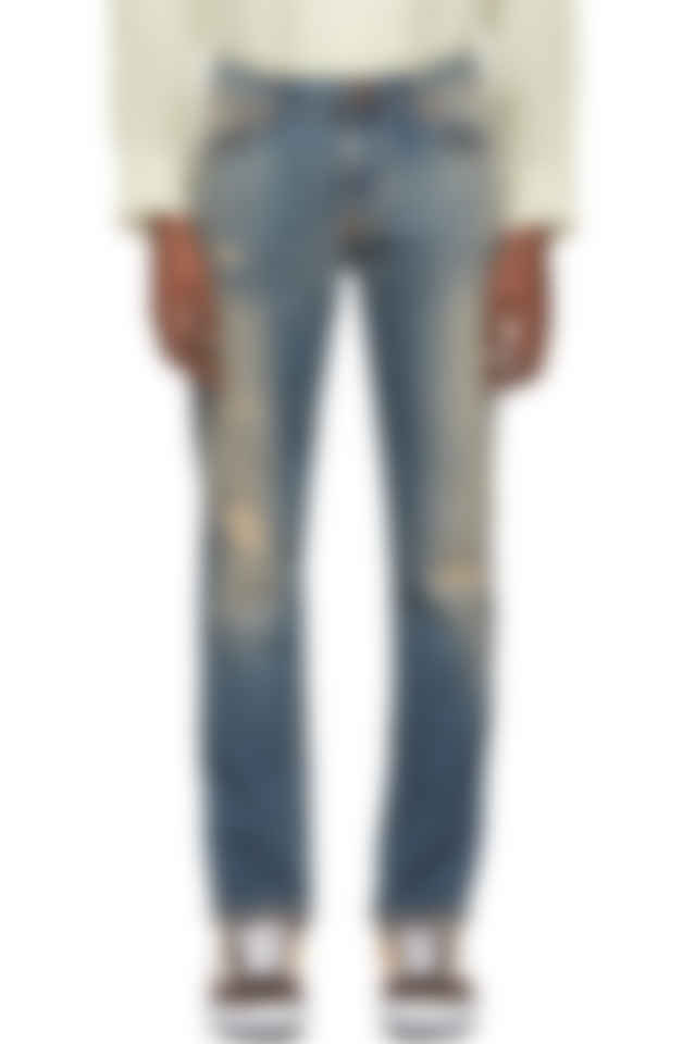 Nudie Jeans Indigo Authentic Repair Jeans Ssense