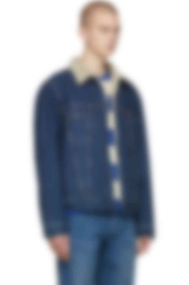 Levi S Vintage Clothing Blue Denim Sherpa 1967 Type Iii Jacket