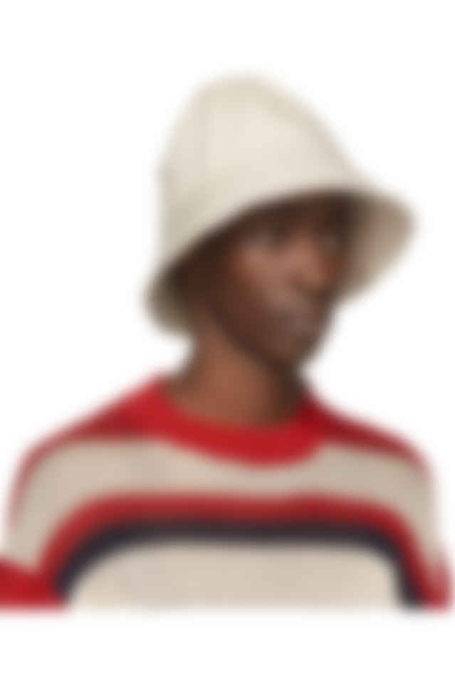 white denim bucket hat