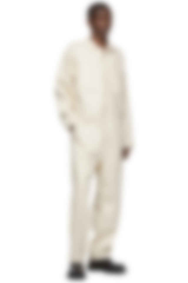off white denim jumpsuit