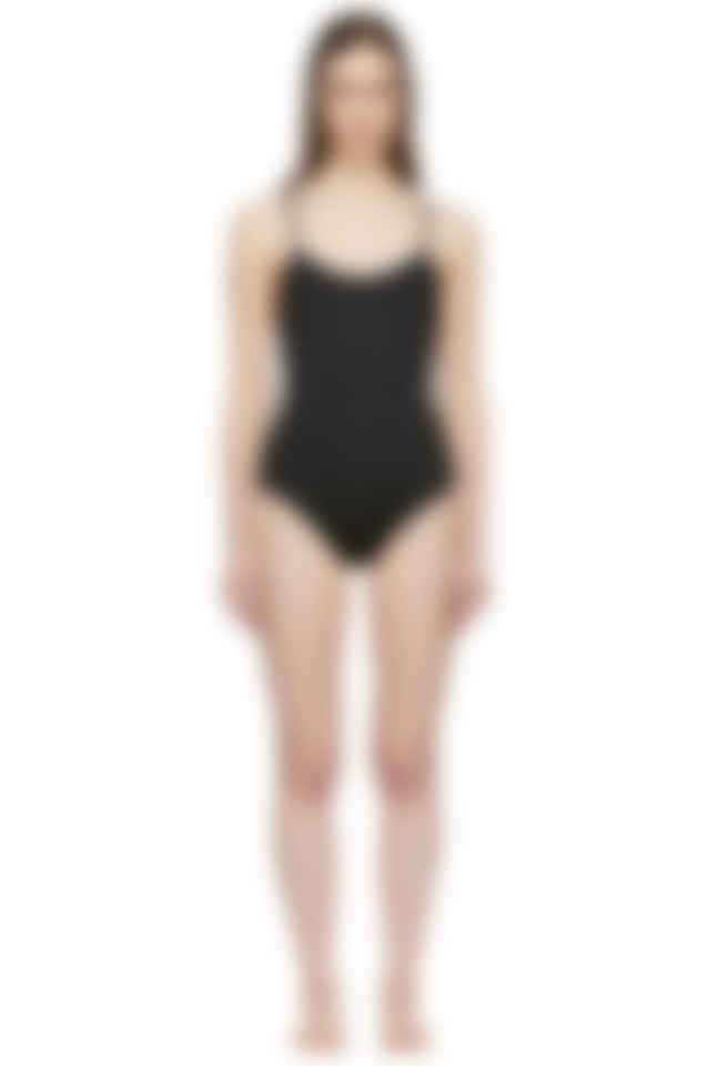 simple black one piece