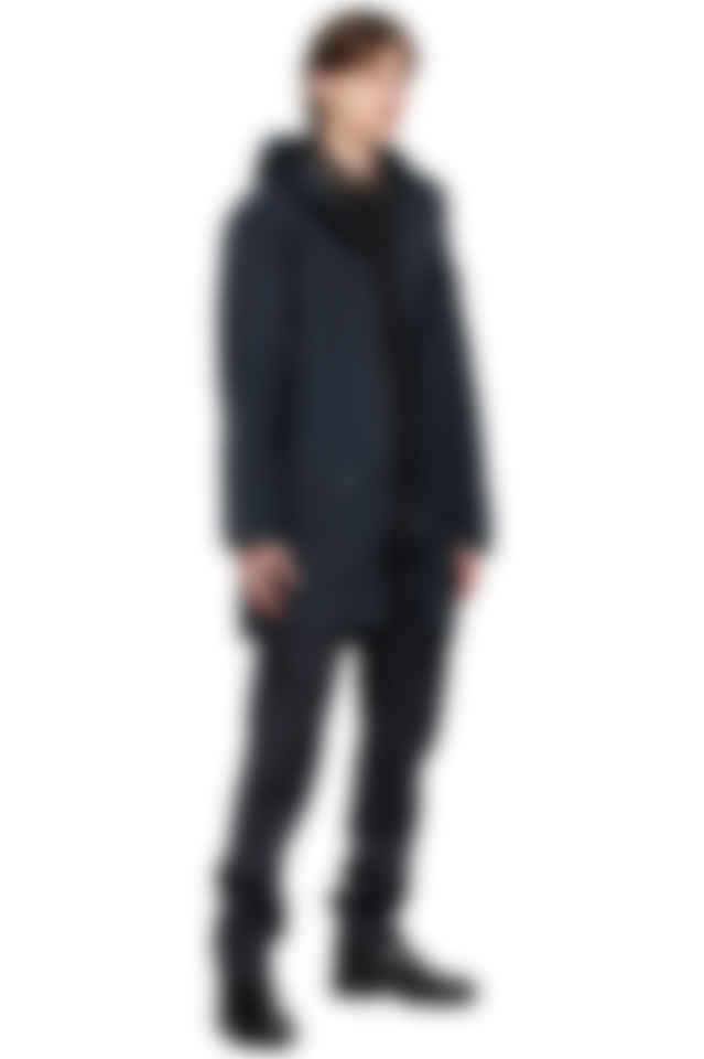Barbour Navy Oversize Hooded Bedale Casual Coat Ssense